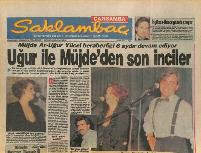 Günaydın Gazetesi Saklambaç Eki 6 Haziran 1990 - Müjde Ar-Uğur Yücel Beraberliği 6 Aydır Devam Ediyor GZ127207 - 1