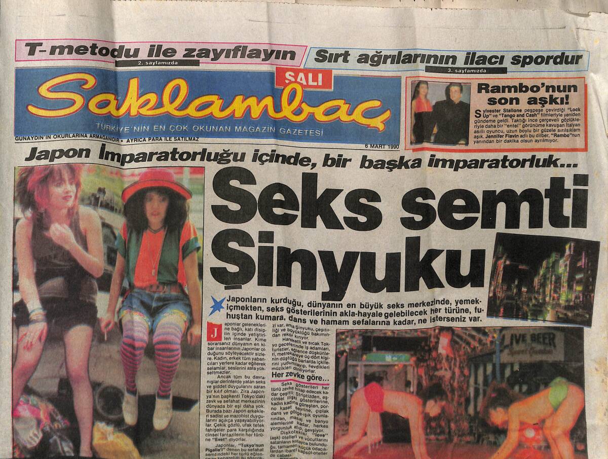 Günaydın Gazetesi Saklambaç Eki 6 Mart 1990 - Rambo'nun Son Aşkı - Ve Gökben Assolist GZ152336 - 1
