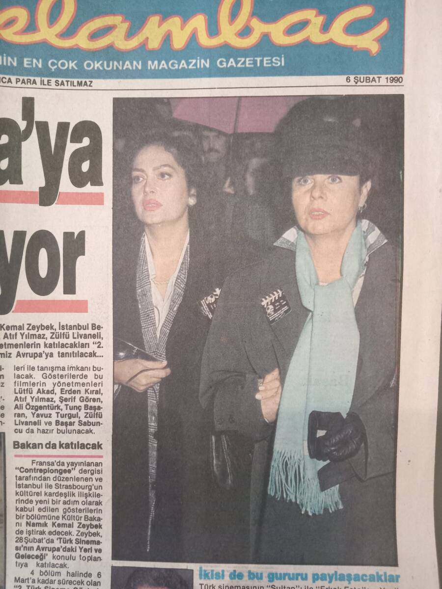Günaydın Gazetesi Saklambaç Eki 6 Şubat 1990 - Türkan Şoray Fatma Girik Afiş - Yeşilçam Avrupa'ya Taşınıyor GZ142257 - 2