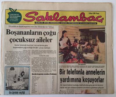 Günaydın Gazetesi Saklambaç Eki 8 Mart 1981 - Boşananların Çoğu Çocuksuz Aileler GZ26623 - 1