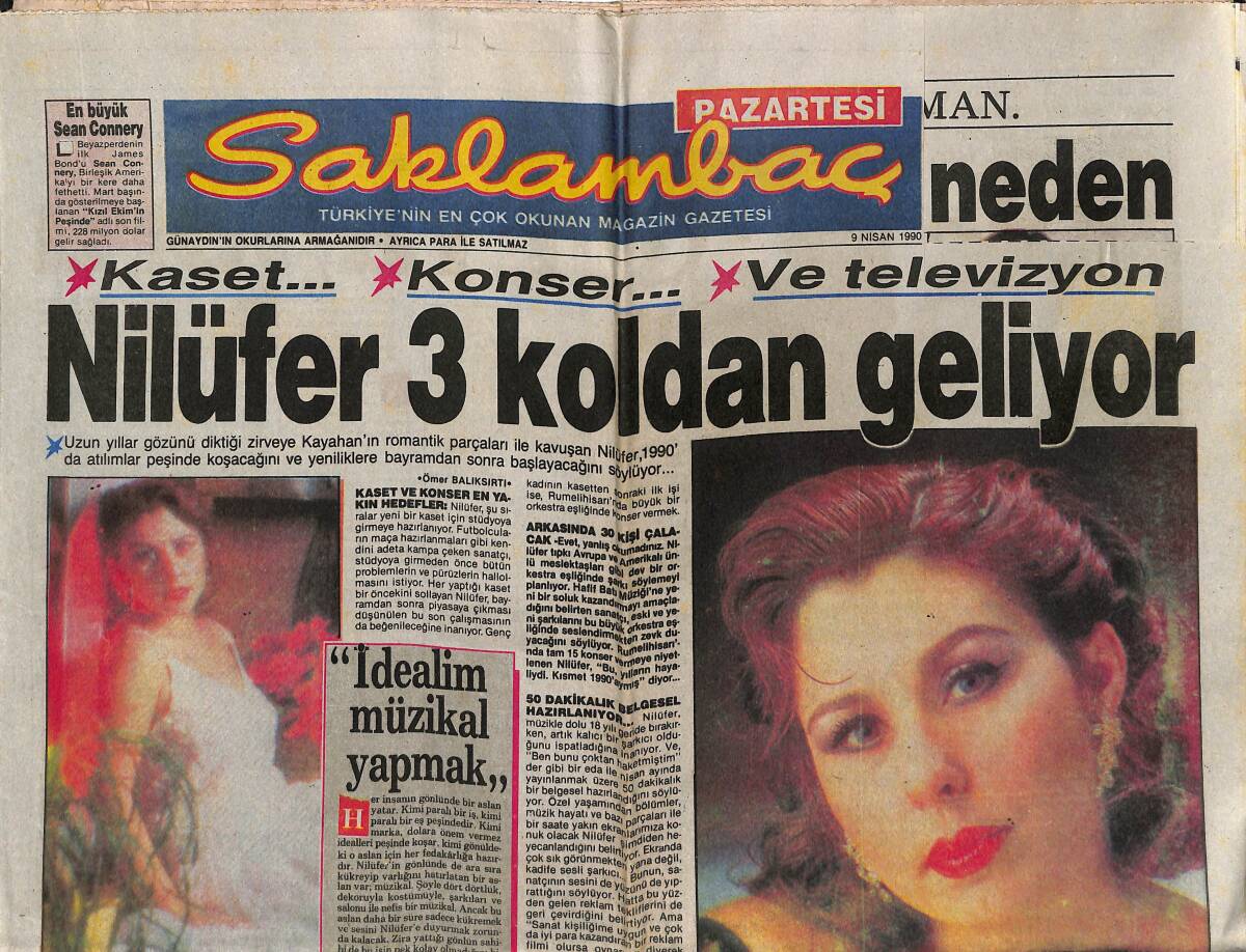 Günaydın Gazetesi Saklambaç Eki 8 Nisan 1990 - Serpil Çakmaklı Ve Cüneyt Arkın'dan Kuşadası'nda Bir Aşk Hikayesi GZ152415 - 1