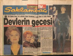 Günaydın Gazetesi Saklambaç Eki 8 Şubat 1991 - Devlerin Gecesi,Tanju Okan Ajda Pekkan Neşe Karaböcek GZ63251 - 1
