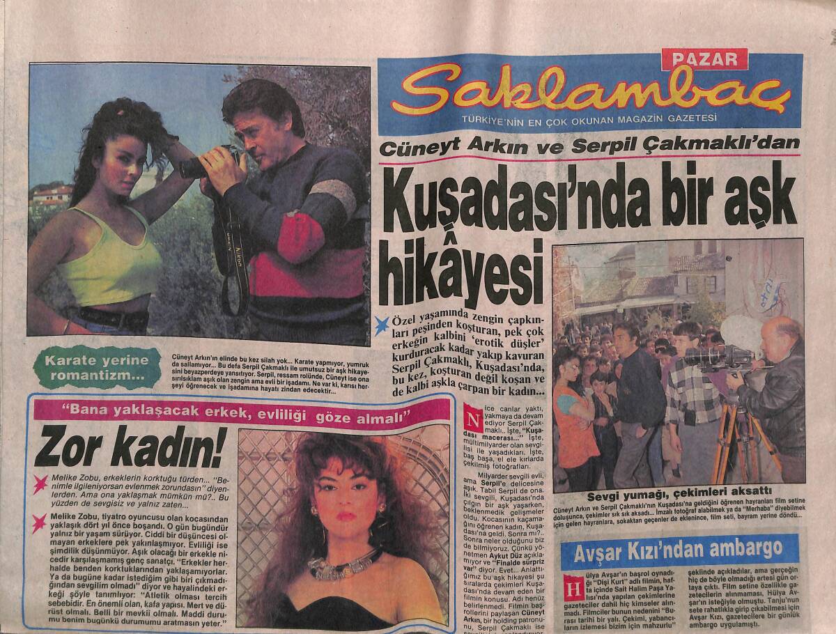 Günaydın Gazetesi Saklambaç Eki - Cüneyt Arkın Ve Serpil Çakmaklı'dan Kuşadası'nda Bir Aşk Hikâyesi GZ141978 - 1