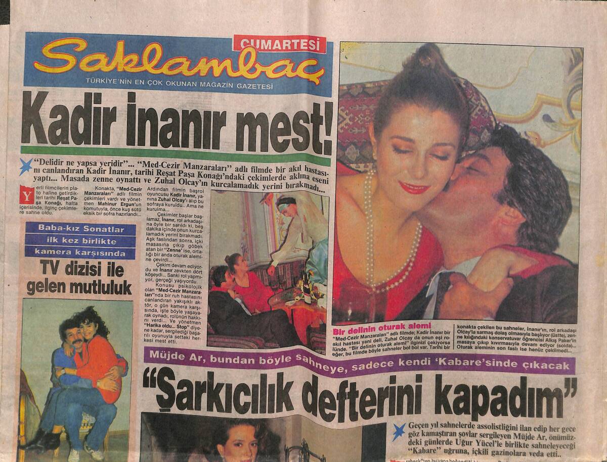 Günaydın Gazetesi Saklambaç Eki - Kadir İnanır Mest! - Müjde Ar Şarkıcılık Defterini Kapattım! GZ142508 - 1