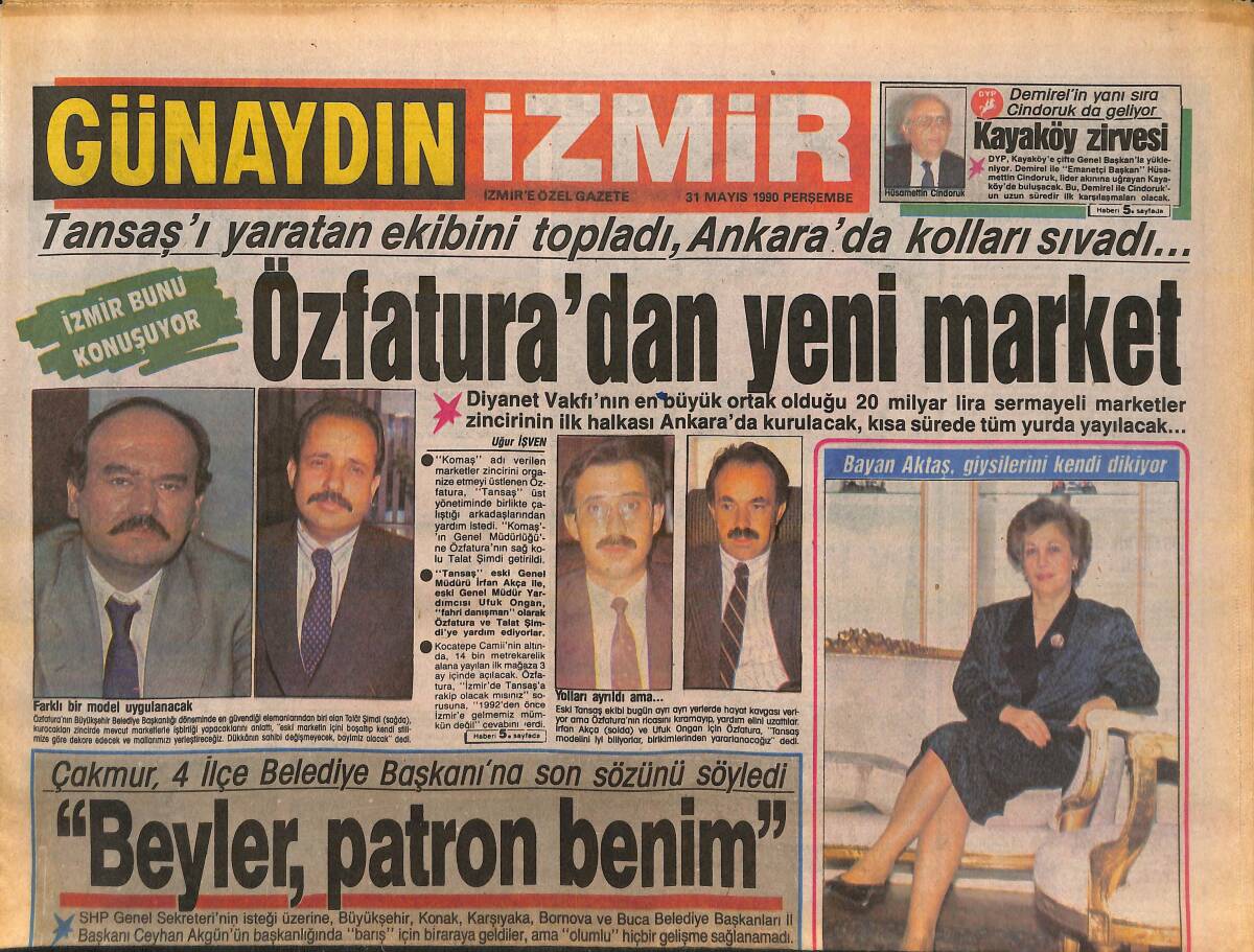 Günaydın İzmir Gazetesi 31 Mayıs 1990 - Bucaspor'u Kim Yönetecek? - Tansaş'ı Yaratan Ekibini Topladı, Ankara'da Kolları Sıvadı... GZ136916 - 1