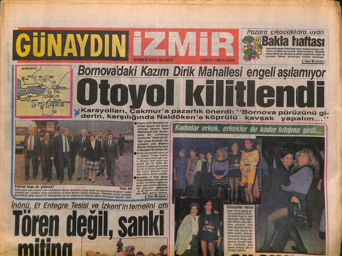 Günaydın İzmir Gazetesi 4 Mart 1990 - Olcay Altuğ Emekliye Ayrıldı - Buca Lisesi Hentbolda Finallere Hazırlanıyor GZ153654 - 1