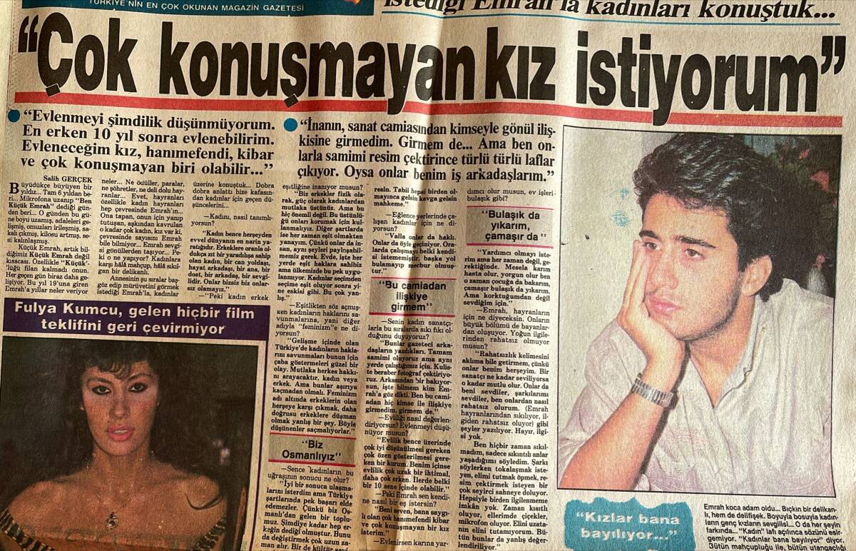 Günaydın Saklambaç Eki 20 Ağustos 1989 - Türkan Şoray'la Kadir İnanır Sinemamıza Yeni Bir Soluk Getirecekler - Emrah Çok Konuşmayan Kız İstiyor GZ152865 - 2