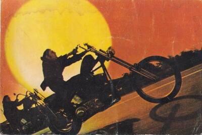 Günbatımında Motorcular Kartpostal KRT10370 - 1