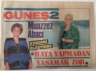 Güneş 2 Gazetesi 2 Temmuz 1985 - Muazzez Abacı Kendini Eleştirdi GZ18557 - 1