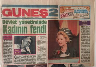 Güneş 2 Gazetesi 25 Haziran 1983 - Devlet Yönetiminde Kadının Fendi GZ22045 - 1