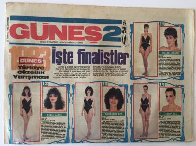 Güneş 2 Gazetesi 27 Temmuz 1983 - Türkiye Güzellik Yarışması GZ10993 - 2
