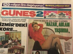 Güneş Gazete Eki 22 Şubat 1982-Ahu Tuğba Ve Nazan Şoray Arasında Büyük Kavga GZ45561 - 1