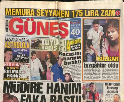 Güneş Gazetesi 1 Aralık 2013 - Demirtaş Fazla Açıldı , Kongreye PKKlı Kıyafetiyle Katıldı GZ100006 - 2