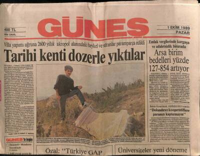Güneş Gazetesi 1 Ekim 1989 - Duygu Asena Ölümle Yüz Yüze Gelen Alpay İzer İle Konuştu GZ80804 - 1