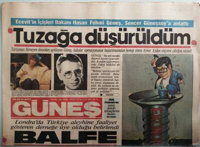 Güneş Gazetesi 1 Kasım 1985 Demirel Partileri Millet Kurar - Evrenden İnce Diplomasi -GZ37960 - 1