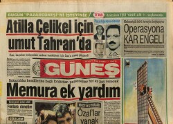 Güneş Gazetesi 1 Mart 1987 - Atilla Çelikel İçin Umut Tahranda GZ62672 - 2