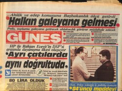 Güneş Gazetesi 1 Temmuz 1985 - Anap'a Geçen Yıl 742 Milyon Liralık Bağış Yapıldı - Kömür İşletmeleri Genel Müdürü Görevden Alındı GZ158190 - Gökçekoleksiyon