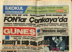 Güneş Gazetesi 1 Temmuz 1986 - Konseyin Sağı - Solu Çatıştı GZ62047 - 1