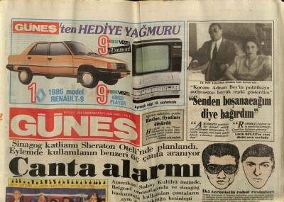Güneş Gazetesi 10 Eylül 1986 - Güngör Bayrak Vücuduyla Övünüyor GZ72180 - 1