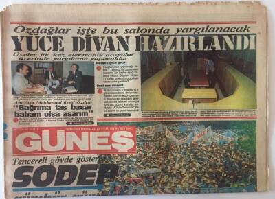 Güneş Gazetesi 10 Haziran 1985 - Tencereli Gövde Gösterisi SODEP Gümbür Gümbür GZ22548 - 1