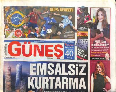 Güneş Gazetesi 10 Haziran 2014 - 60 Milyarlık Buluşma GZ104515 - 1