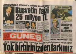 Güneş Gazetesi 10 Nisan 1988 - İbrahim Tatlıses Fransayı Sarstı GZ61533 - 2