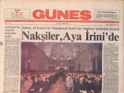 Güneş Gazetesi 11 Kasım 1990 - Nakşiler, Aya İrini'de - Rıdvan, Feyyaz'ı Arıyor GZ2923 - Gökçekoleksiyon