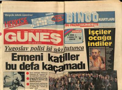 Güneş Gazetesi 11 Mart 1983 - İdris Özbir Gözaltına Alındı GZ83649 - 1