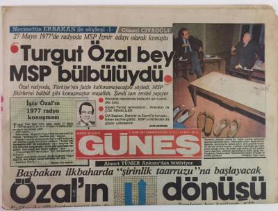 Güneş Gazetesi 11 Ocak 1986 - Başbakan İlkbaharda Şirinlik Taarruzuna Başlayacak Özalın U Dönüşü GZ18411 - 1