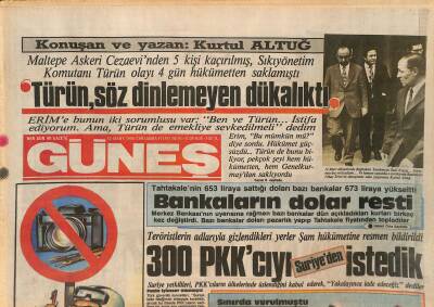 Güneş Gazetesi 12 Mart 1986 - Emel Sayından İstanbullulara Çağrı - Mehmet Yazar Partisini Nisanda Kuruyor GZ127533 - 1