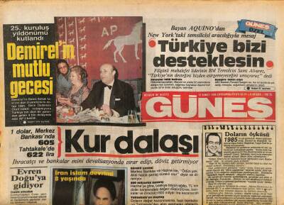 Güneş Gazetesi 12 Şubat 1986 - Yıldız Kenter İngilizce Oynayacak - Ermeniler Rahat Durmuyor GZ127313 - 1