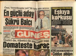 Güneş Gazetesi 12 Temmuz 1987 - En Güçlü Aday Şükrü Balcı GZ60686 - 2