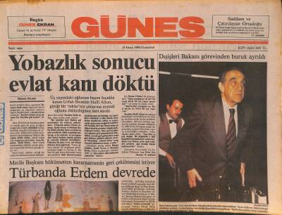 Güneş Gazetesi 13 Ekim 1990 - Kansere Giden Yol Yemekten Geçiyor - Avni Akyol Üniversite Polisine Karşıyım GZ127770 - 1