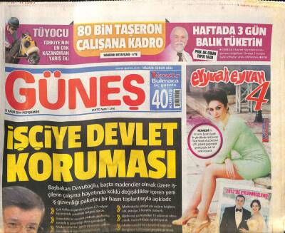 Güneş Gazetesi 13 Kasım 2014 - Trabzonspor , Ersun Yanal İle 1,5 Yıllık Sözleşme İmzaladı GZ100597 - 2