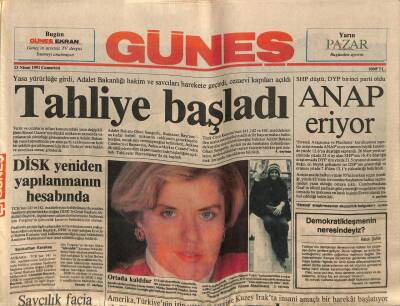 Güneş Gazetesi 13 Nisan 1991 - Sultanahmette Kudüs Gösterisi GZ60706 - 2