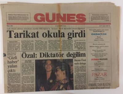 Güneş Gazetesi 14 Aralık 1990 - Tarikat Okula Girdi GZ13232 - 2