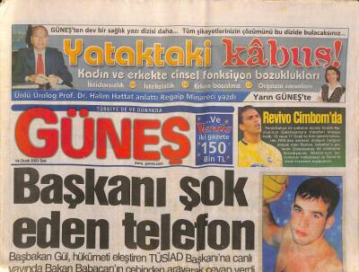 Güneş Gazetesi 14 Ocak 2003 - Revivo Cimbomda - Max Factorun Sapık Varisi ! GZ109192 - 1