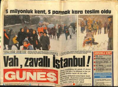 Güneş Gazetesi 14 Şubat 1985 - Vah , Zavallı İstanbul! GZ60707 - 2