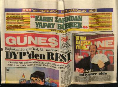 Güneş Gazetesi 15 Ekim 1986 - Doğum Günü Hediyesi GZ58343 - 1