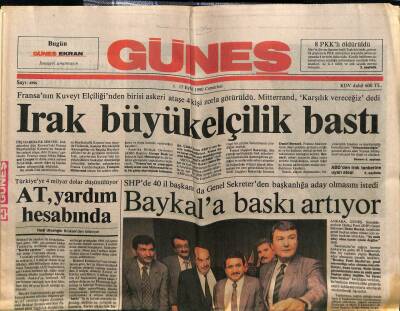 Güneş Gazetesi 15 Eylül 1990 - Baykala Baskı Artıyor GZ61532 - 2
