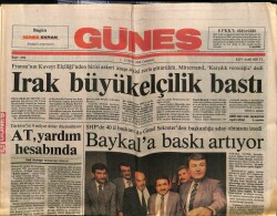 Güneş Gazetesi 15 Eylül 1990 - Baykala Baskı Artıyor GZ61532 - 1