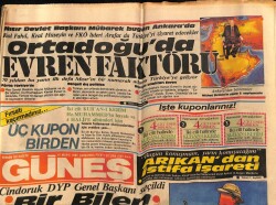 Güneş Gazetesi 15 Mayıs 1985 - Ortadoğuda Evren Faktörü GZ60727 - 1