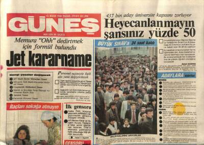 Güneş Gazetesi 15 Nisan 1984 - Cemayelin Sarayı Bombalandı GZ88969 - 1