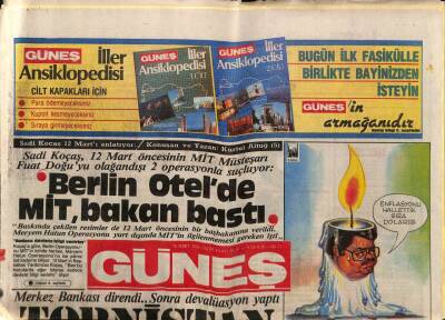 Güneş Gazetesi 16 Mart 1986 - Merkez Bankası Direndi.. Sonra Devülasyon Yaptı GZ83404 - 1
