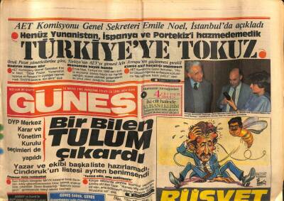 Güneş Gazetesi 16 Mayıs 1985 - Rüşvet Yüce Divanda GZ60728 - 1