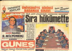 Güneş Gazetesi 16 Nisan 1985 - Fenerbahçe Taşlardan, Trabzon Hakemlerden Şikayetçi - Ferdi Özbeğen Kaset Afiş GZ2968 - Gökçekoleksiyon