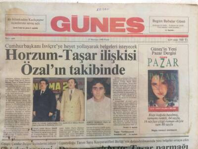 Güneş Gazetesi 17 Haziran 1999 - Horzum-Taşar İlişkisi Özalın Takibinde GZ35881 - 1