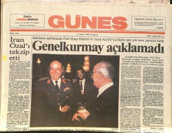 Güneş Gazetesi 17 Kasım 1990 - İran Özal'ı Tekzip Etti - Fener'i Kongre Kurtarır GZ3783 - Gökçekoleksiyon