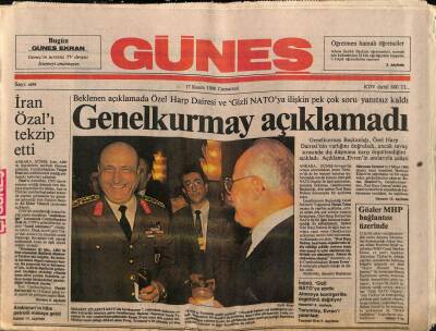 Güneş Gazetesi 17 Kasım 1990 - Silahsız Avrupada Pürüz Kalmadı GZ87501 - 1