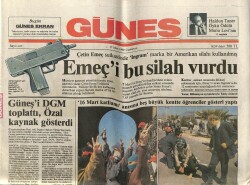 Güneş Gazetesi 17 Mart 1990 - Çetin Emeçi Bu Silah Öldürdü GZ61641 - 1
